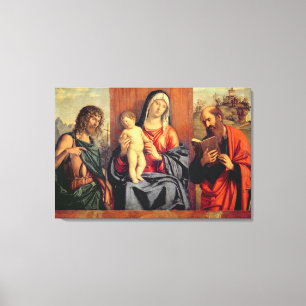 Toile Madonna et enfant avec St John le baptiste et St