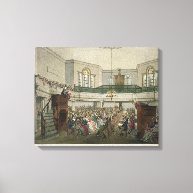 Toile Magdalen Chapel, from 'Ackermann's Microcosm of Lo (Recto)