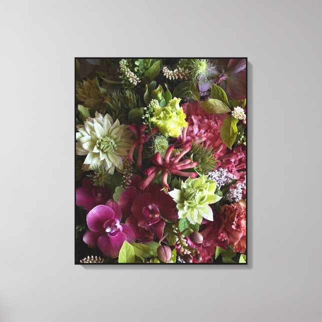 Toile Magenta Orchid Botanical Art (Recto)