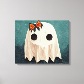 Toile Maggie The Friendly Ghost ・ Cute Halloween Art