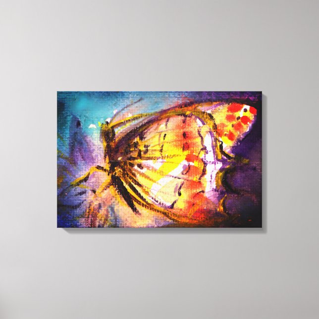 Toile MAGIC BUTTERFLY Noir et Blanc (Recto)
