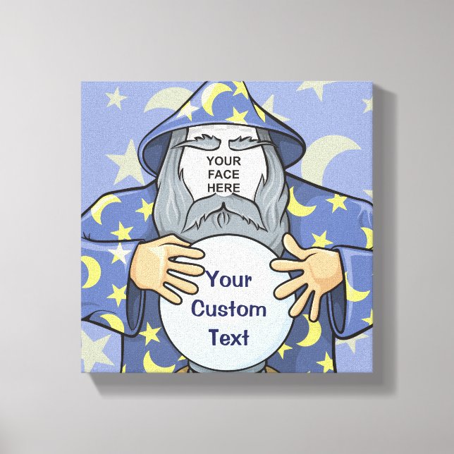 Toile Magicien avec votre visage (Recto)