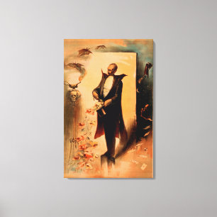 Toile Magicien tirant des roses hors de l'affiche de