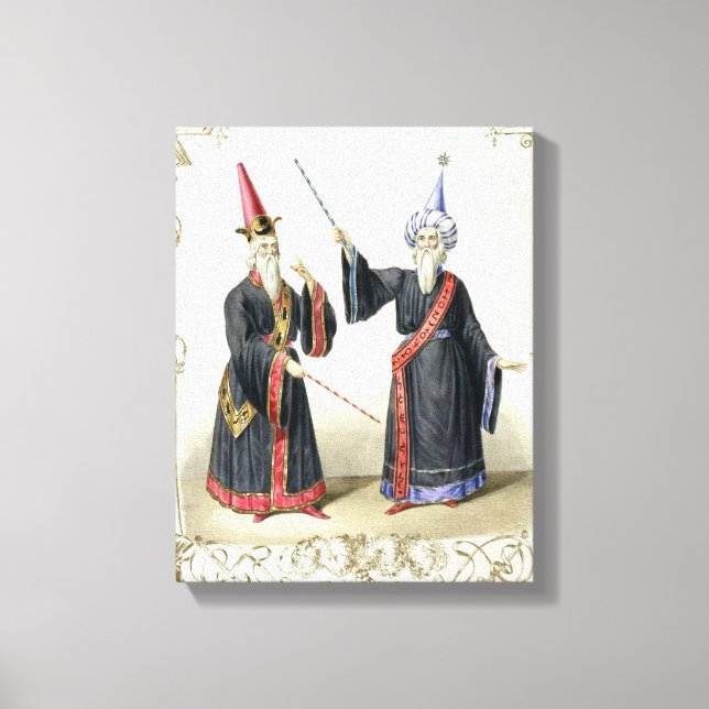 Toile Magiciens au Carnaval de Berlin, 1836 (couleur (Recto)