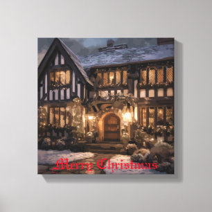 Toile Magie de Noël rustique