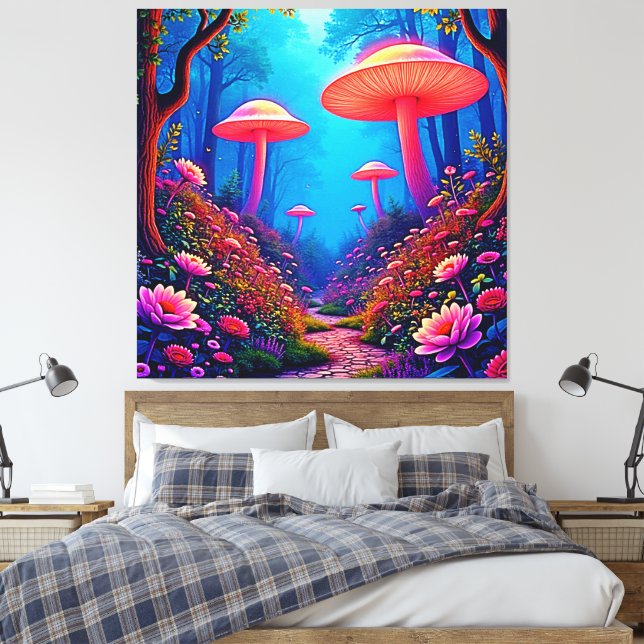 Toile Magie des champignons éclatants (Insitu(Chambre))
