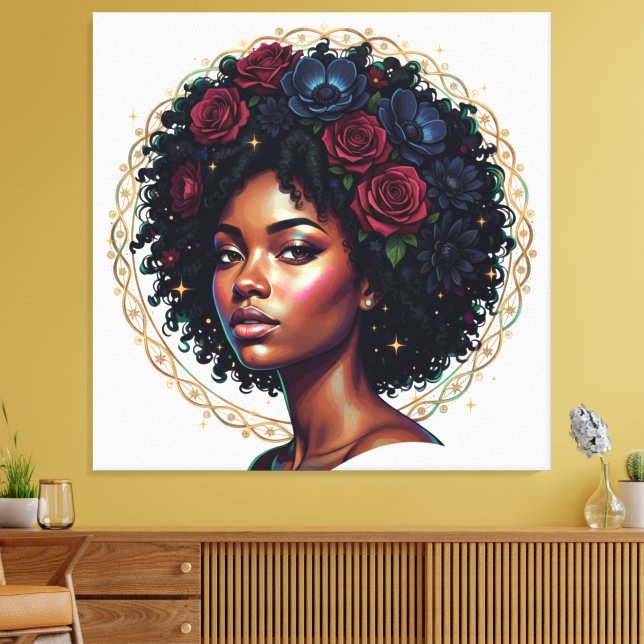 Toile Magie des femmes noires Afro Diva (Insitu(Salon))