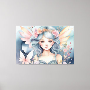 Toile Magique Fée Floral Art Numérique Aquarelle 