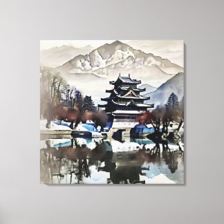 Toile Magnifique Château Sur Le Lac