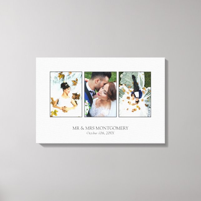 Toile Magnifique Collage de Photos de Mariage (Recto)