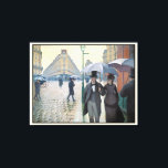 Toile Magnifique peinture réaliste Rainy day à Paris<br><div class="desc">Pour les versions plus petites, choisissez "petit" ou "extra petit" au bas de la liste déroulante de taille. Artiste : Gustave Caillebotte Titre original : Jour de Pluie à Paris Type : Impressionnisme réaliste Nous avons rehaussé les couleurs et ajouté une bordure rose douce pour mettre davantage l'accent sur le...</div>