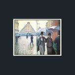 Toile Magnifique peinture réaliste Rainy day à Paris<br><div class="desc">Pour les versions plus petites, choisissez "petit" ou "extra petit" au bas de la liste déroulante de taille. Artiste : Gustave Caillebotte Titre original : Jour de Pluie à Paris Type : Impressionnisme réaliste Nous avons rehaussé les couleurs et ajouté une bordure rose douce pour mettre davantage l'accent sur le...</div>