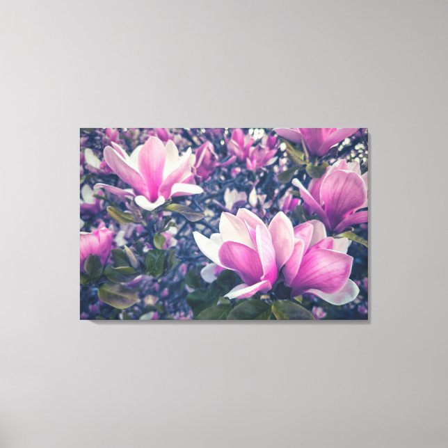 Toile Magnolias roses (Recto)