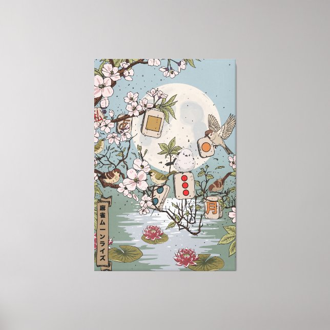 Toile Mahjong Lever de lune (Recto)
