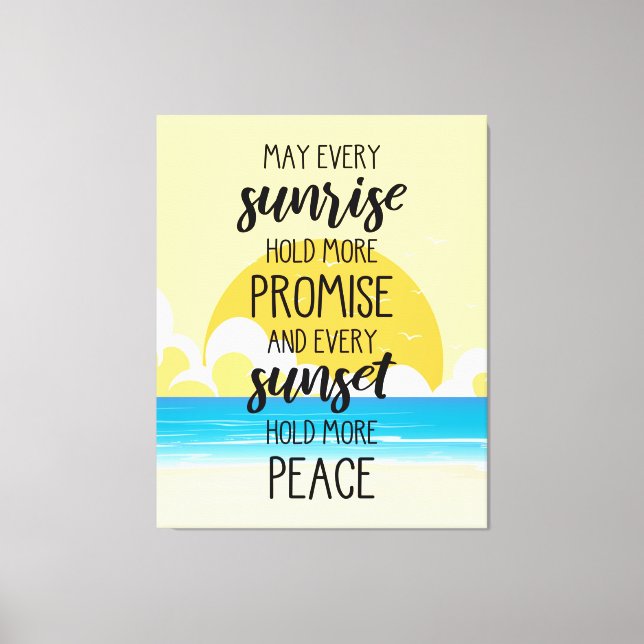 Toile Mai chaque lever de soleil tenir plus Promesse Art (Recto)