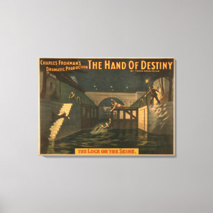Toile Main de destin "la serrure sur la Seine "