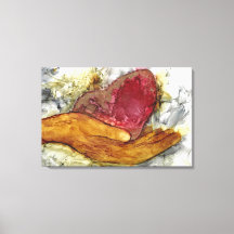 Main et coeur avec amour encadré enveloppé