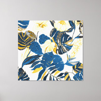 Toile Main Tropicale tirée : Motif créatif sans couture