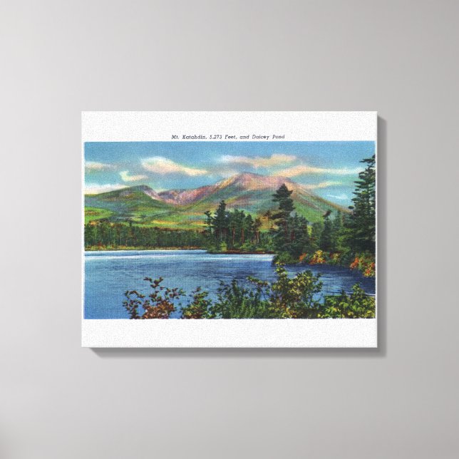Toile MaineVue du Mont Katahdin et de Daicey Pond (Recto)
