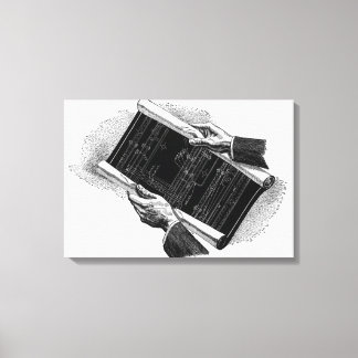 Toile Mains avec plans architecturaux bleus, entreprise