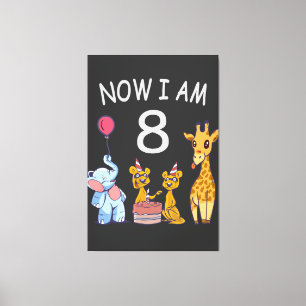 Toile Maintenant, j'ai 8 ans 8e anniversaire au Zoo