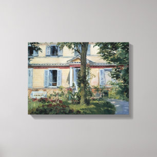 Toile Maison à Rueil par Edouard Manet, Art Vintage