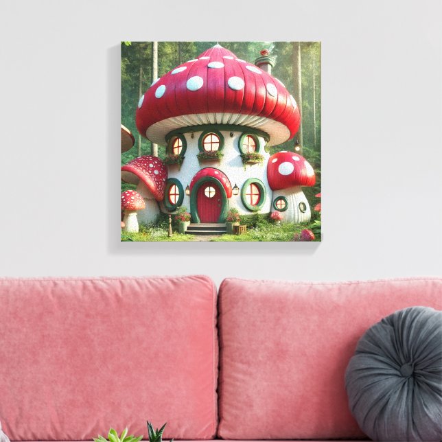 Toile Maison de champignons enchanteresse - Conte d'orfè (Insitu(Salon))