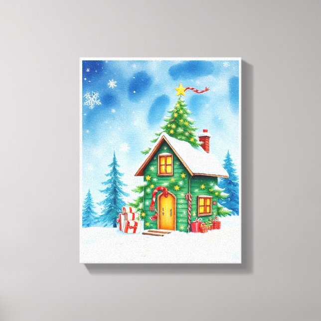 Toile Maison de l'Arbre de Noël (Recto)