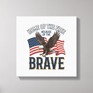 Toile Maison du Libre Aigle Brave Design de T-shirt Patr