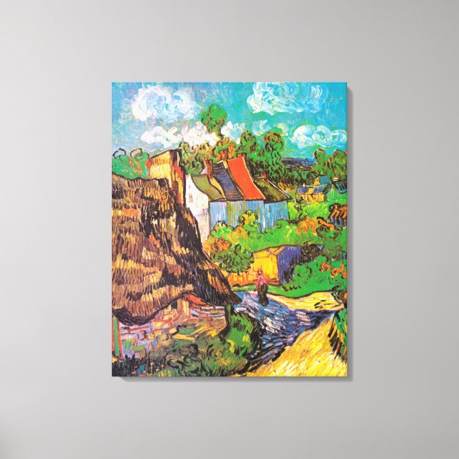 Toile Maisons à Auvers, Vincent Van Gogh (Recto)