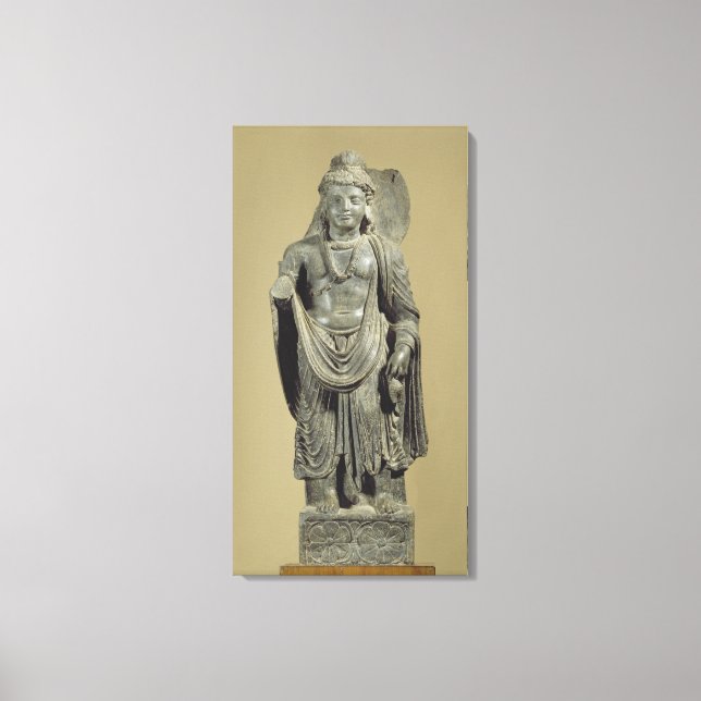 Toile Maitreya, Gandhara (schiste gris) (Recto)