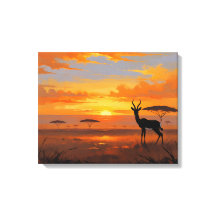 Majesté du coucher de soleil dans la savane – Gaze