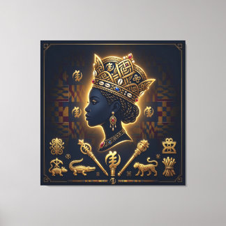 Toile Majestic African queen portrait 