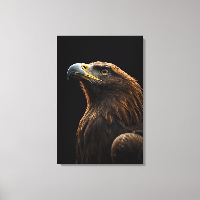 Toile Majestic Eagle Portrait, Strength Royal Confidence (Recto)