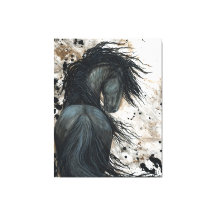 Majestic Friesian Horse par Bihrle Canvas Imprimer