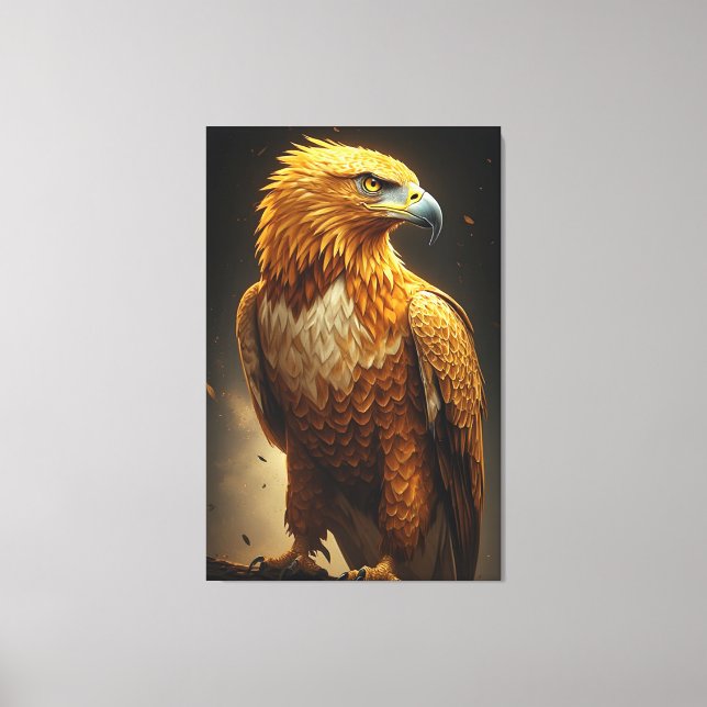 Toile Majestic Golden Eagle Portrait  (Recto)