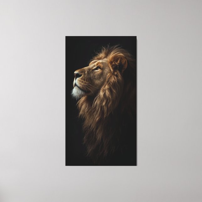 Toile Majestic Lion Portrait Strength & Royal Confidence (Recto)