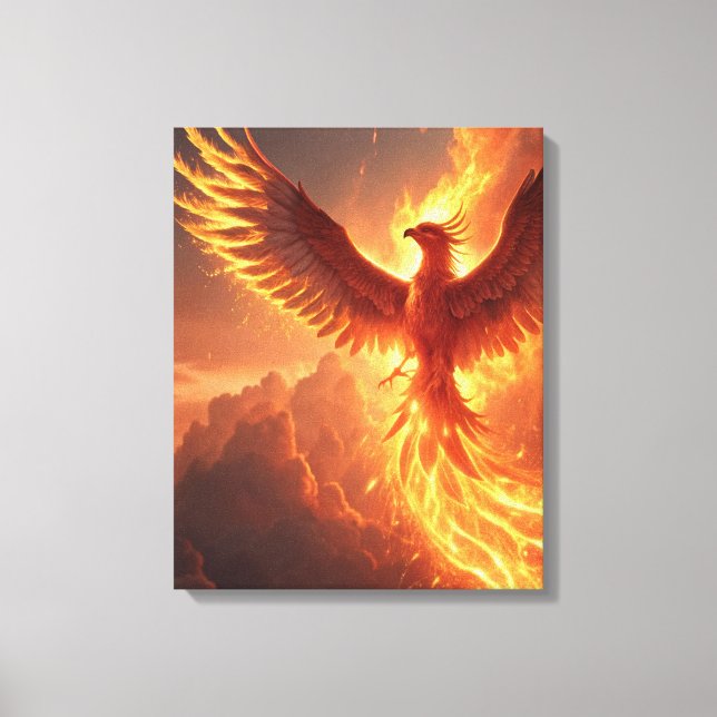 Toile majestueux phoenix ​ renaître ​ ses braises (Recto)