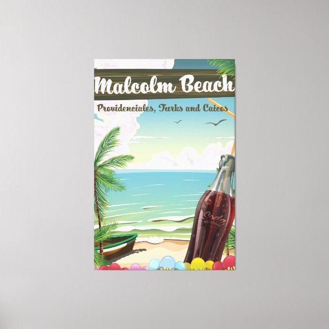 Toile Malcolm Beach, Providenciales, Turks and Caicos (Recto)