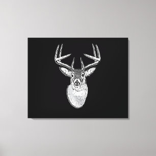 Toile Mâle sur les cerfs communs noirs de queue blanche