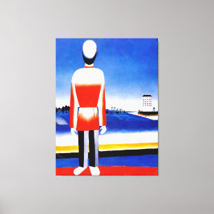 Toile Malevich - Homme dans un paysage suprematiste