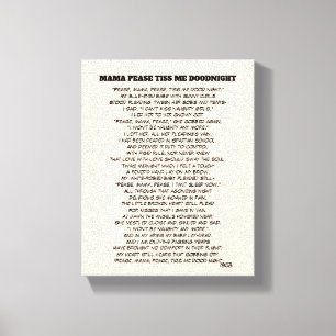 TOILE MAMA PEASE TISS ME DOIT MINUIT