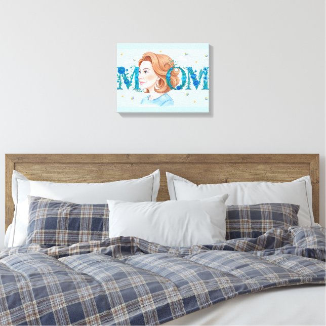 Toile Maman aux fleurs bleues (Insitu(Chambre))