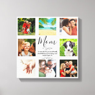 Toile Maman Citer Modern Chic Family Photo Collage