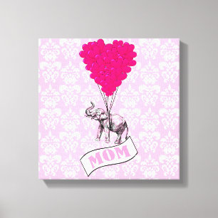 Toile Maman, éléphant et ballons