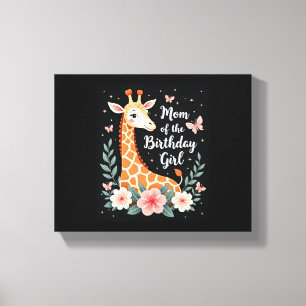 Toile Maman girafe de la fille de l'anniversaire, tenue