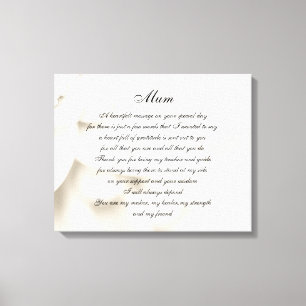 Toile Maman / Maman poème