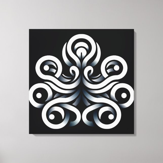 Toile Mandala abstrait géométrique sacré Zen minimal (Recto)