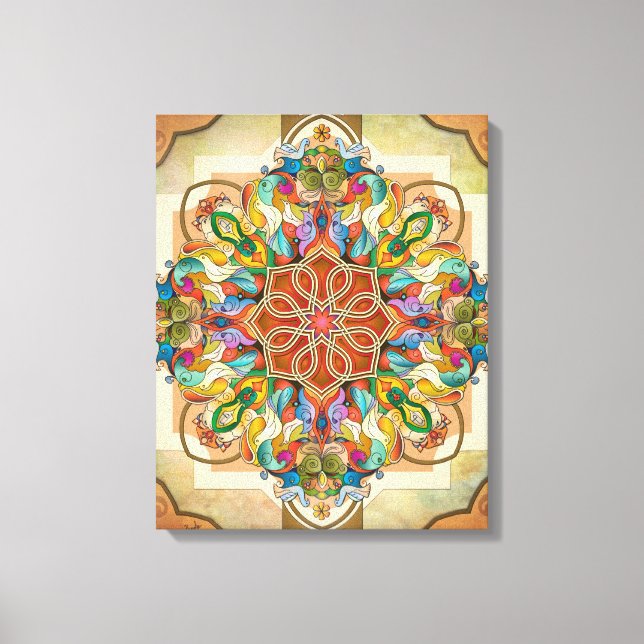 Toile Mandala Birds (Recto)