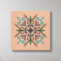 Mandala botanique bohème de verdure tropicale
